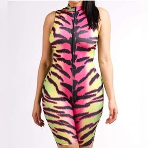 Zebra Printed Romper